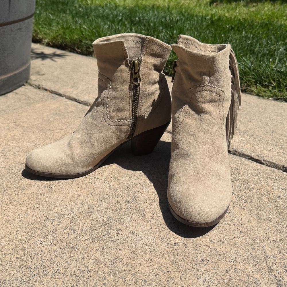 Women's Sam Edelman Suede Ankle Boots with Side Zipper 8M